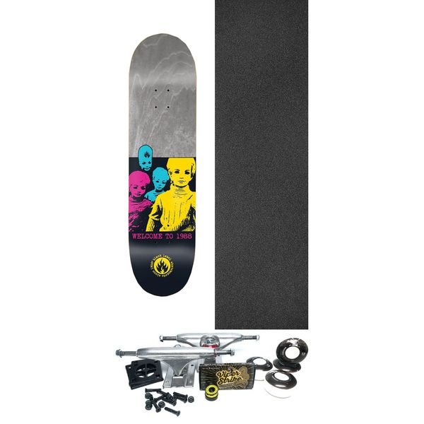 Black Label Skateboards Welcome to 1988 Colors Skateboard Deck - 8.5" x 32.38" - Complete Skateboard Bundle